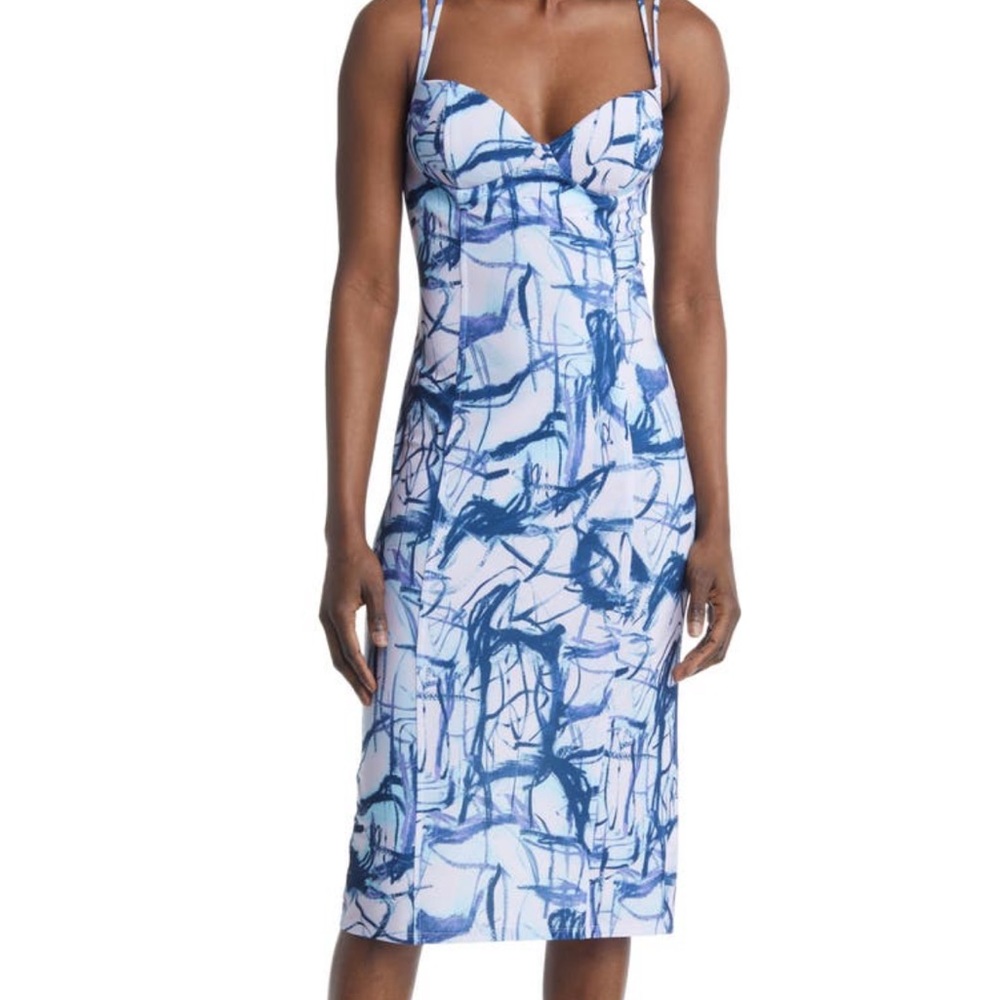 Open edit corset detail stretch dress